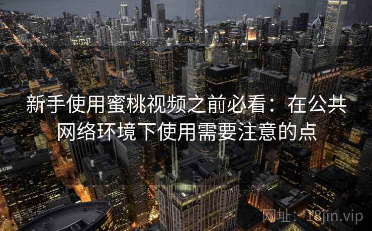 新手使用蜜桃视频之前必看：在公共网络环境下使用需要注意的点
