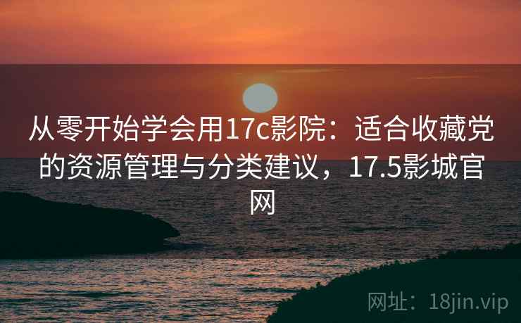 从零开始学会用17c影院:适合收藏党的资源管理与分类建议,17.5影城官网 从零开始学会用17c影院:适合收藏党的资源管理与分类建议,17.5影城官网