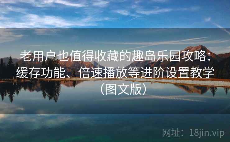 老用户也值得收藏的趣岛乐园攻略：缓存功能、倍速播放等进阶设置教学（图文版）