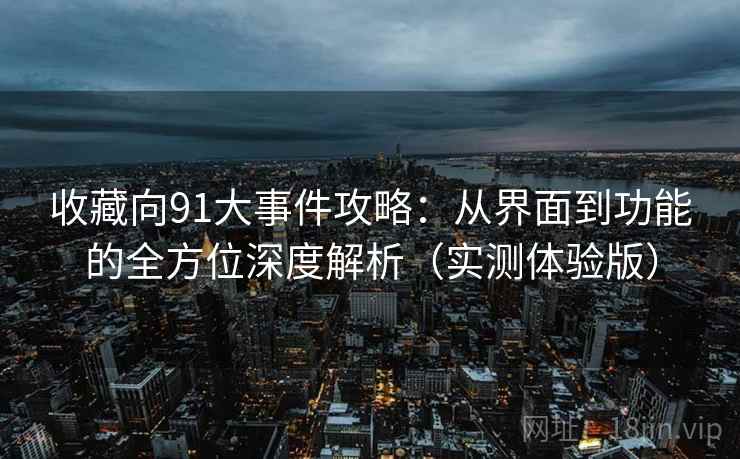 收藏向91大事件攻略：从界面到功能的全方位深度解析（实测体验版）