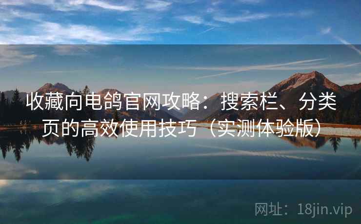 收藏向电鸽官网攻略:搜索栏、分类页的高效使用技巧(实测体验版) 收藏向电鸽官网攻略:搜索栏、分类页的高效使用技巧(实测体验版)