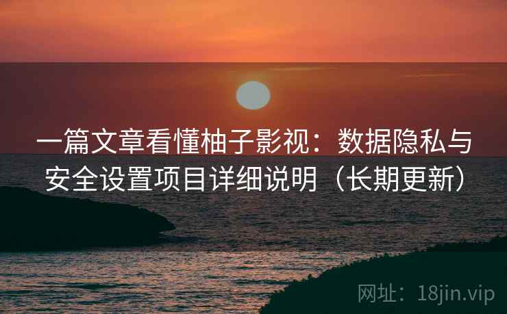 一篇文章看懂柚子影视：数据隐私与安全设置项目详细说明（长期更新）