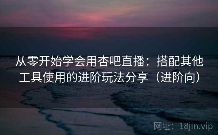 从零开始学会用杏吧直播：搭配其他工具使用的进阶玩法分享（进阶向）