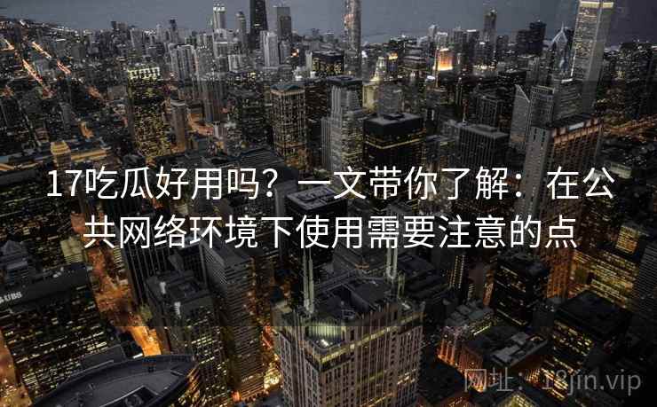 17吃瓜好用吗？一文带你了解：在公共网络环境下使用需要注意的点